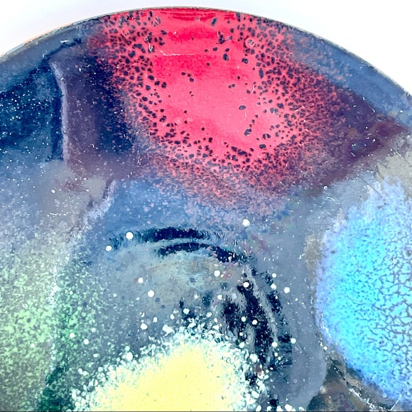 Vintage Enamelled Copper Trinket Dish - Picture 10 of 16